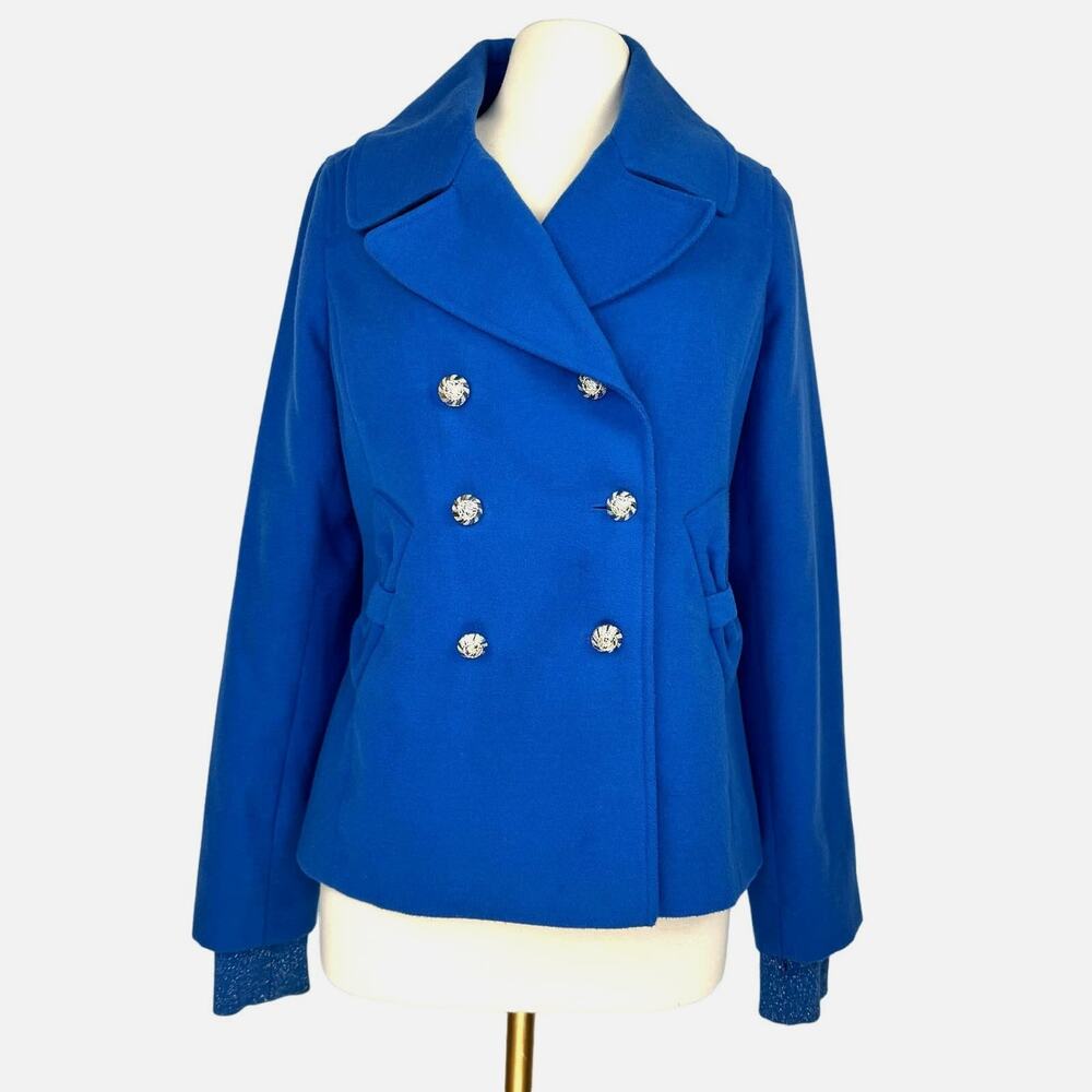 TOMMY GIRL by Tommy Hilfiger |‎ Blue Double Breasted Pea Coat | Women's Large